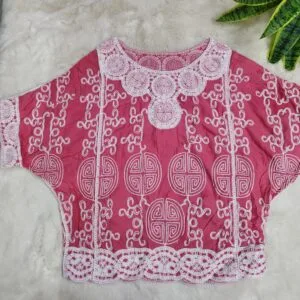 Pastel Embroidered Kaftan top