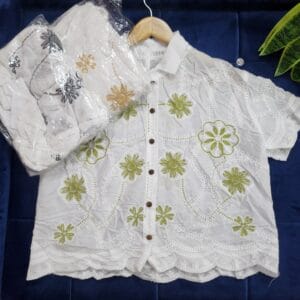 Floral Embroidered Summer Shirt