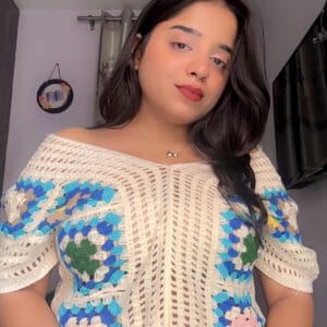V-Neck Crochet Top